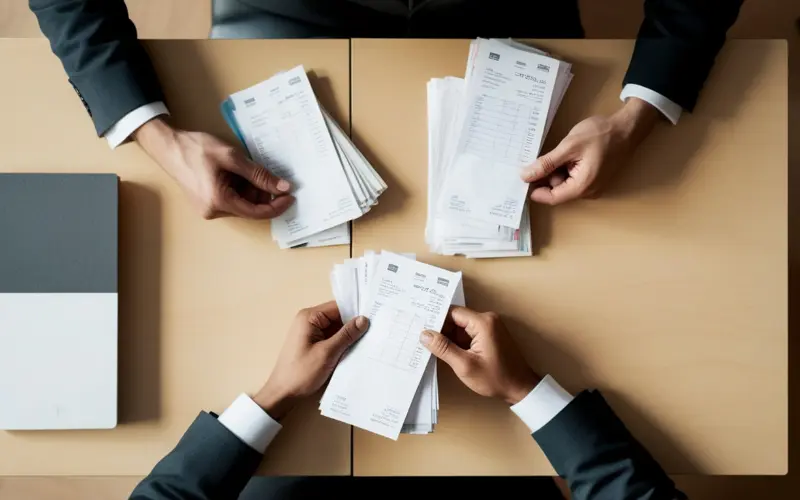 varios documentos de contabilidad